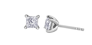 Stud Earrings Princess Cut | LGD | 0.72Ct SI1-D & 0.70ct VS2-D