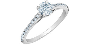 Solitaire Ring | 14kt White Gold | 0.51ct Lab Grown Diamond (total 0.71ct)
