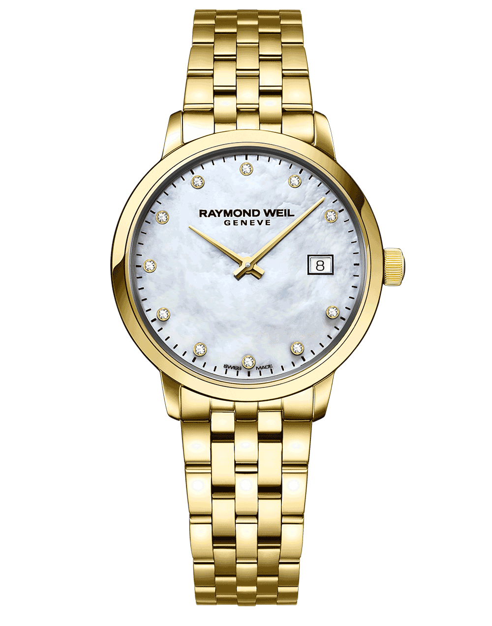 Raymond Weil Toccata Classic Ladies Gold Diamond Steel Watch | 5985-P-97081