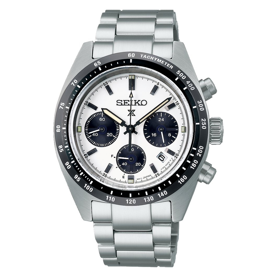 Seiko white face best sale chronograph