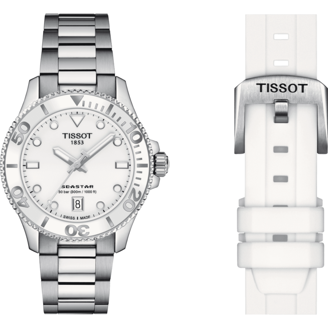 Tissot Seastar 1000 Quartz White 36mm | T1202101101100