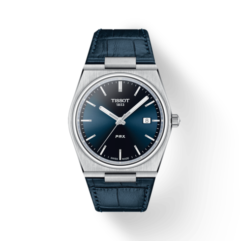 Tissot PRX Quartz Blue Leather - 40mm | T1374101604100 – Assaleh