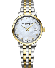 Charger l&#39;image dans la galerie, Toccata Ladies Two-tone Gold Diamond Quartz Watch, stainless steel two-tone, white mother-of-pearl dial, 11 diamonds, yellow gold PVD | 5985-STP-97081
