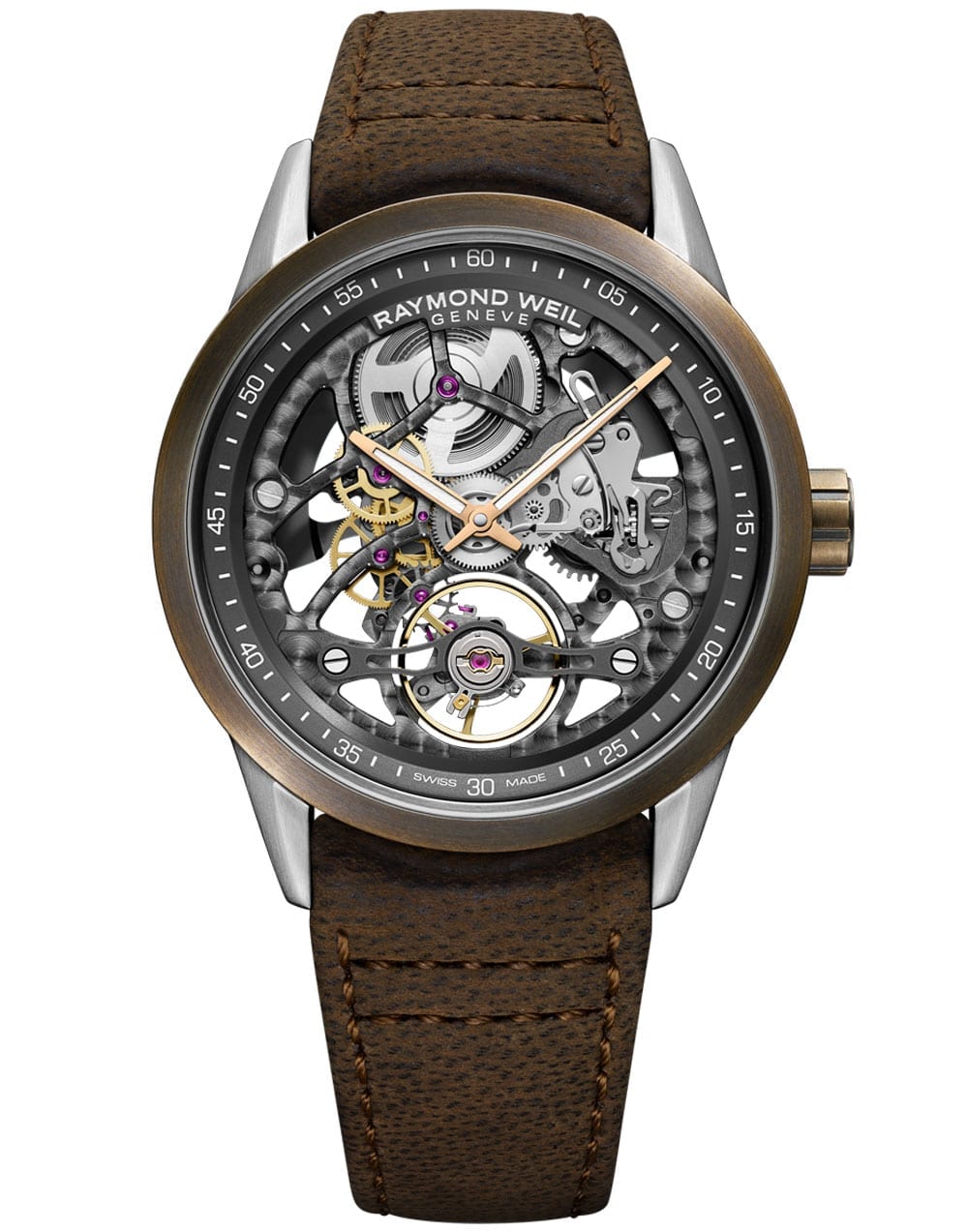 Raymond Weil Freelancer RW1212 Skeleton Bronze Watch | 2785-SBC-60000